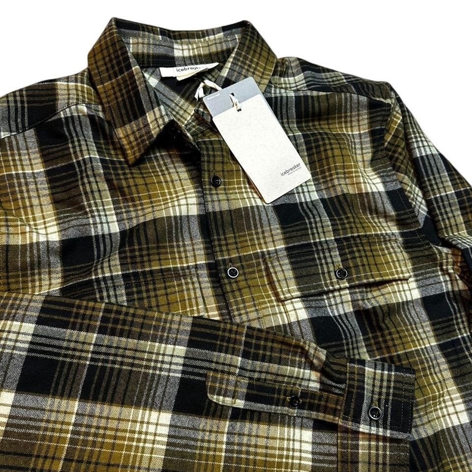 Nwt Icebreaker 200 Dawnder 100% Merino Wool Flannel Ls Shirt Size Medium